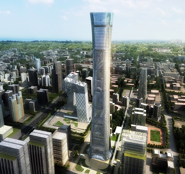 CA88中标北京第一高528米中国尊  创造行业“第一高”大满贯纪录